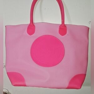 Vintage and Rare Victoria's Secret hot pink/light pink rubber tote bag 2007